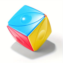 Magic Eye Cube Yellow Orange Shape Puzzle Toy ABS Material Gift Bra