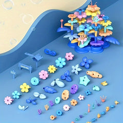 DIY Ocean Coral Building Blocks Flower Arrangement Puzzle
