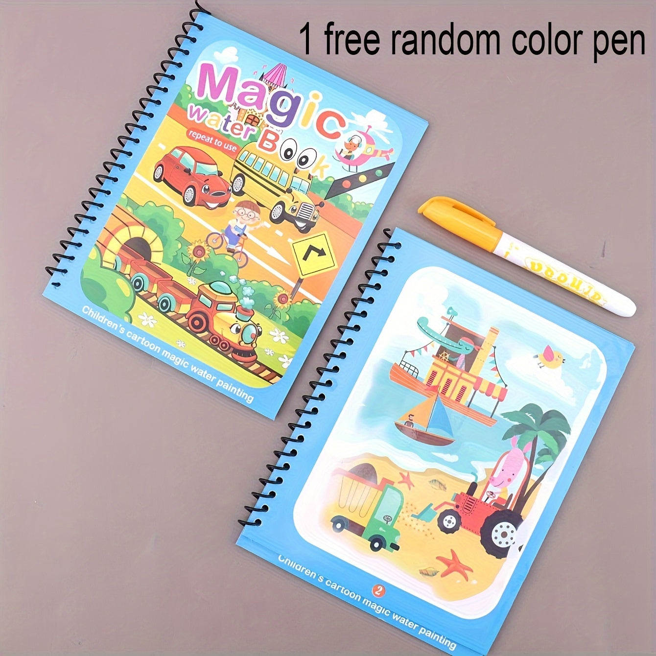 Water Painting Book Cartoon Graffiti Magical Self-disappearing