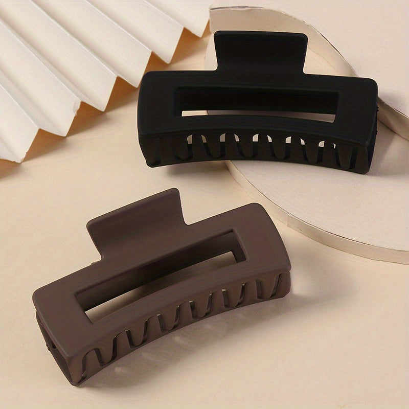 Matte Hair Claw Clips - Set of 3, Non Slip Strong Hold Grip