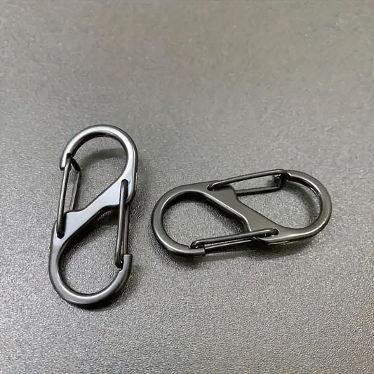 10pcs Zinc Alloy S Hook Carabiner Buckle Keychain Spring Buckle