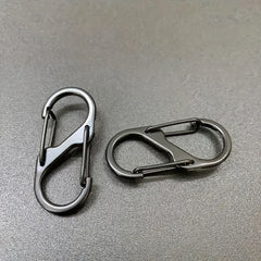 10pcs Zinc Alloy S Hook Carabiner Buckle Keychain Spring Buckle