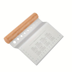 2-In-1 Stainless Steel Dough Cutter & Scraper with Peeling Hole