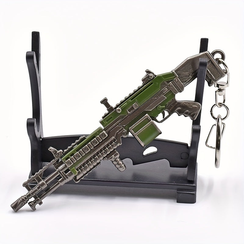 Mini Metal Keychain Pendant Standard Light Machine Gun Model Collectible