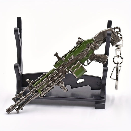Mini Metal Keychain Pendant Standard Light Machine Gun Model Collectible