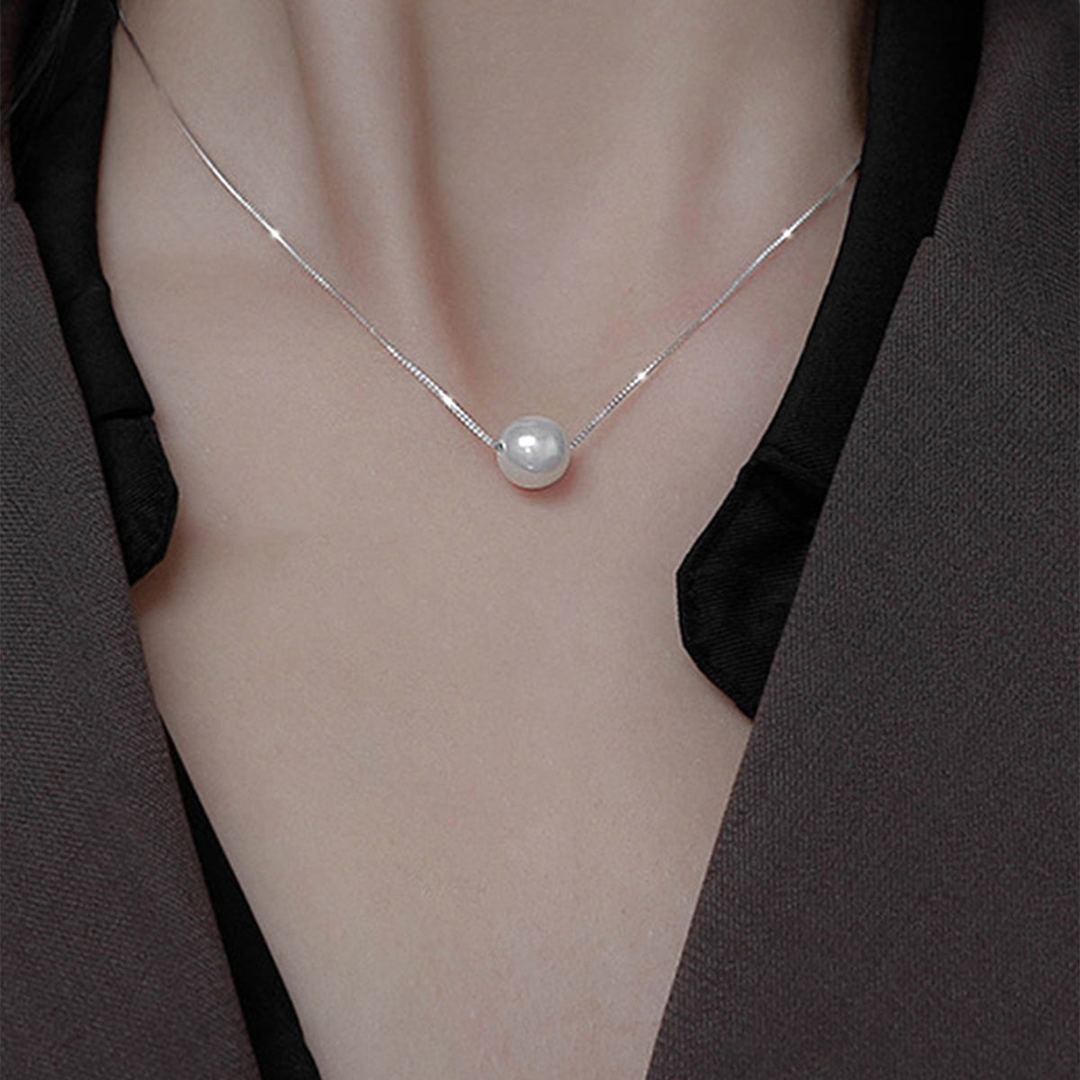 Faux Pearl Necklace Female Neck Jewelry Gift