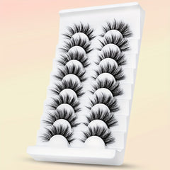 8 Pairs 3D Mink False Eyelashes Fluffy Wispy Lashes Faux Mink Natural Look