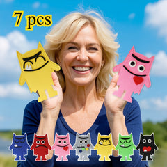 7pcs Emotional Monster Felt Puppet Set English Picture Book Teaching Tool
