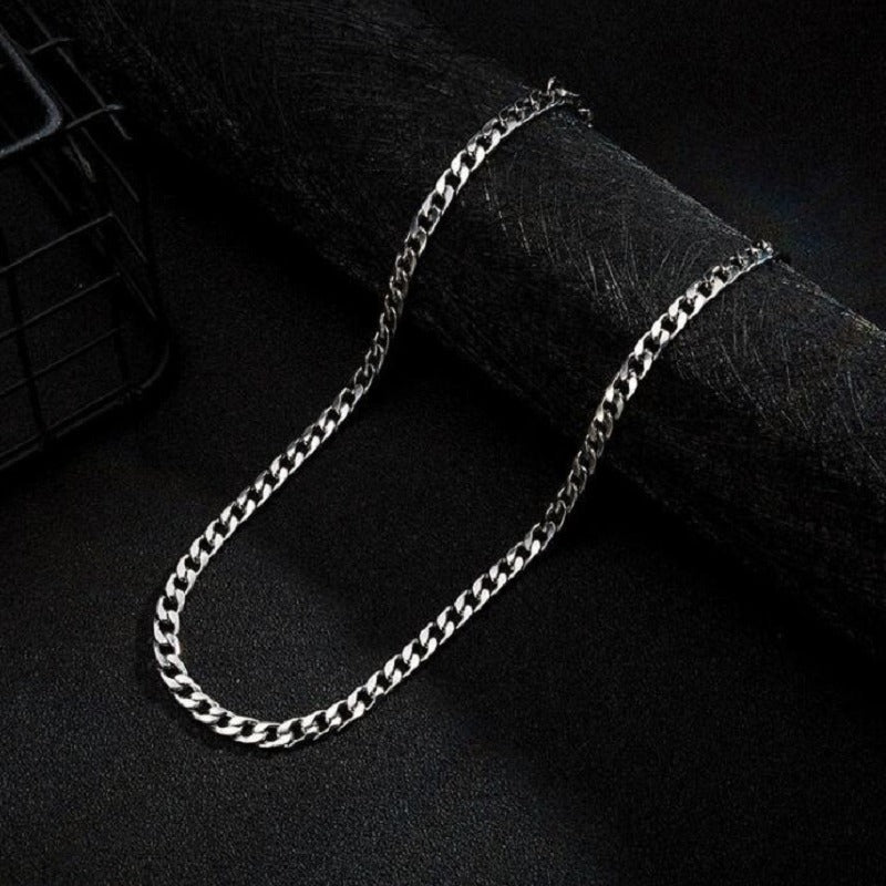 Men's Stainless Steel Cuban Chain Link Necklace Hip Hop Jewelry