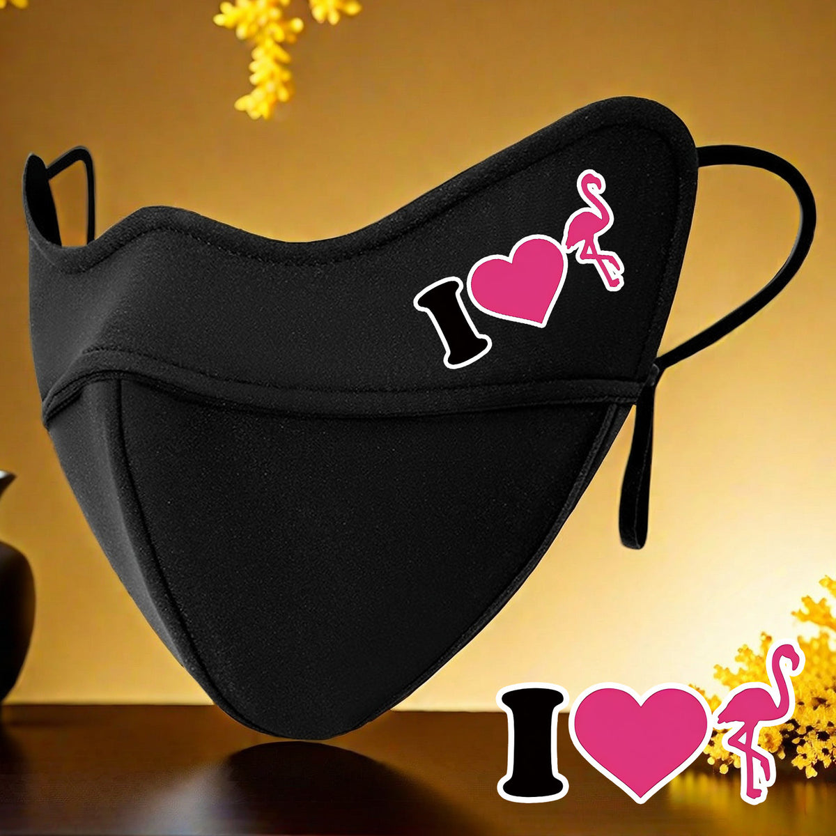 3D Printed Flamingo Knit Face Covering for Cold Weather Protection