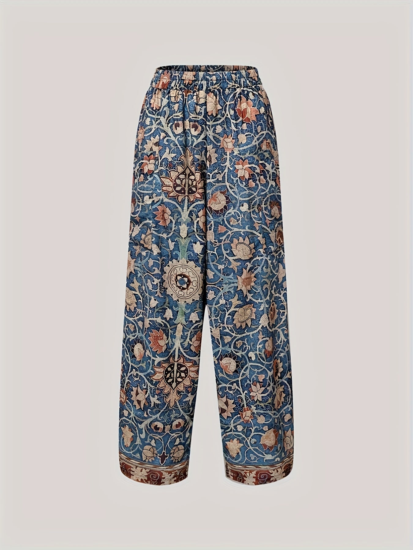 Geometric Print High Waist Wide Leg Loose Pants