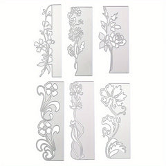 6pcs Flower Edge Metal Die Cuts For Card Making Assorted Flowers Cutting Dies
