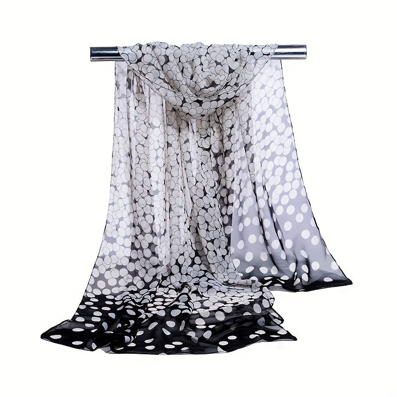 Dotted Gradient Thin Scarf Gauze Shawl Head Wrap Windproof Headscarf Hijab
