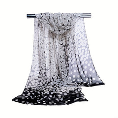 Dotted Gradient Thin Scarf Gauze Shawl Head Wrap Windproof Headscarf Hijab