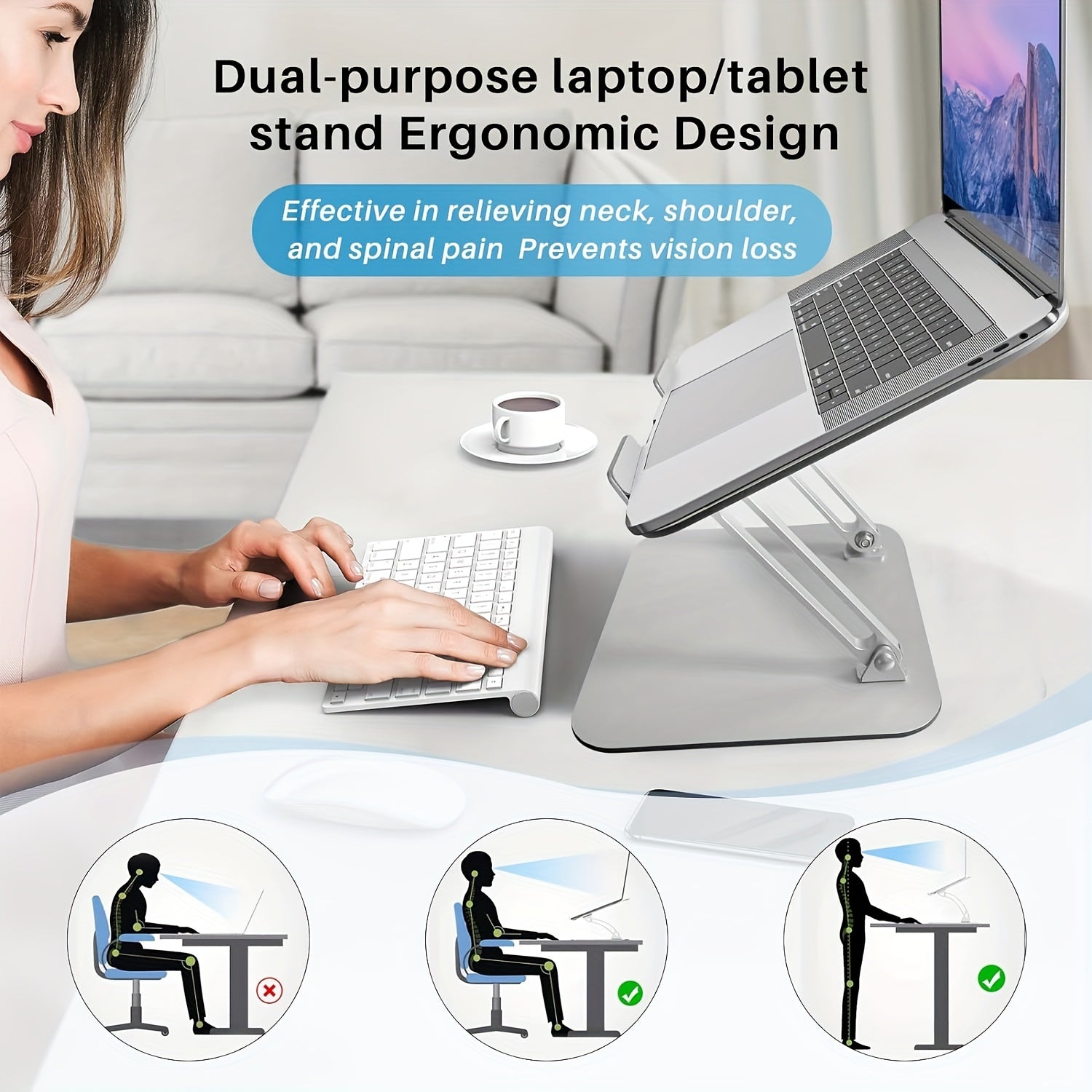Aluminium Laptop Stand Portable Laptop Holder Tablet Stand Computer Support
