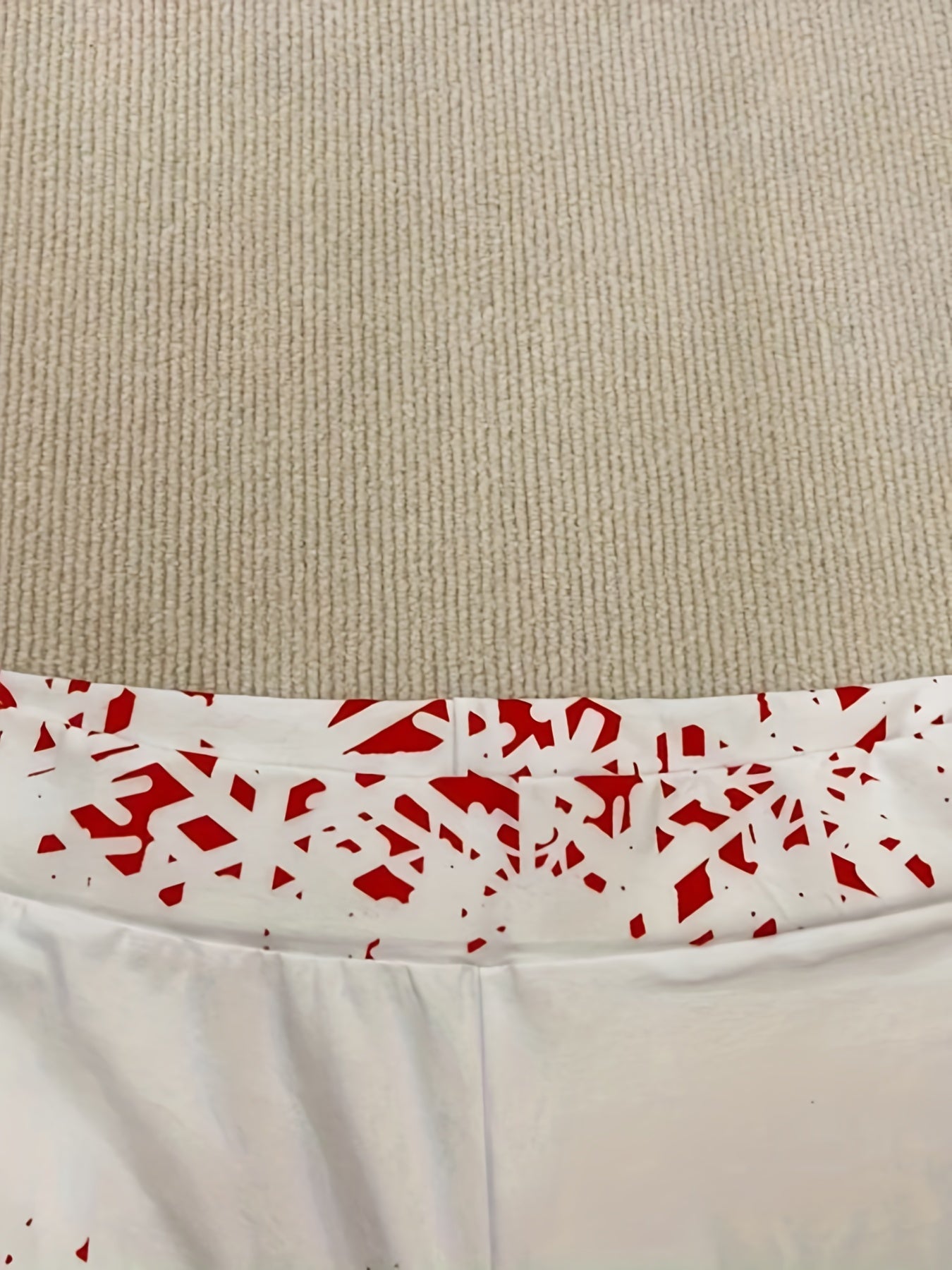  Christmas Leggings Women's Plus Santa Claus & Snowflake Print