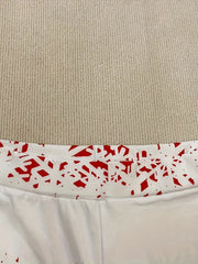  Christmas Leggings Women's Plus Santa Claus & Snowflake Print
