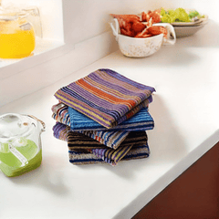 12pcs Thickened Double-sided Dish Towels Soft Absorbent Square Towels