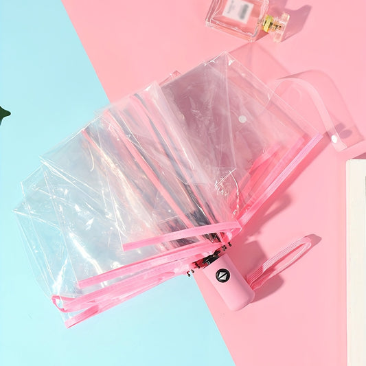Three Fold Auto Transparent Umbrella