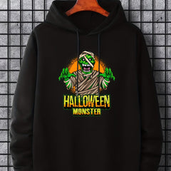 Men's Monster Graphic Hoodie Drawstring Hooded S