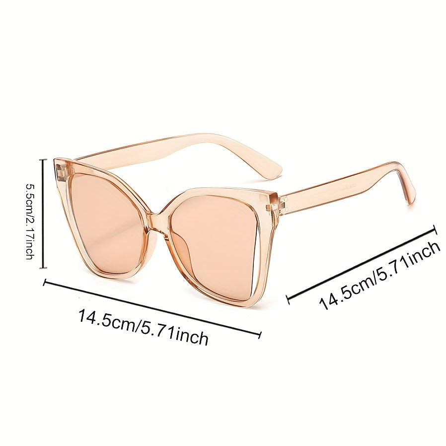 Large Cat Eye Sunglasses Hollow Retro Jelly UV400 Sun Shades