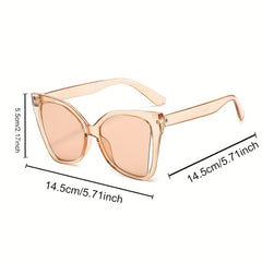 Large Cat Eye Sunglasses Hollow Retro Jelly UV400 Sun Shades