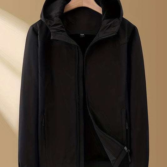 Men's Warm Fleece Hooded Jacket for Fall Winter