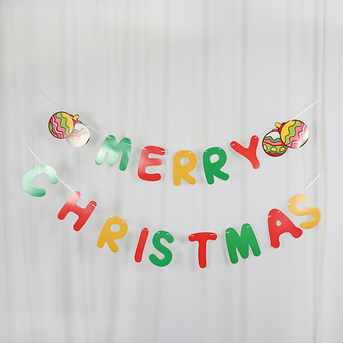 Christmas Letter Flags Mini Penguins Santa Claus Latex Balloons