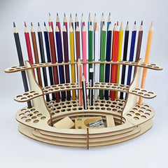 Wooden Pen Holder Display Rack Vertical Slot Pen Holder Home Office Storage Box
