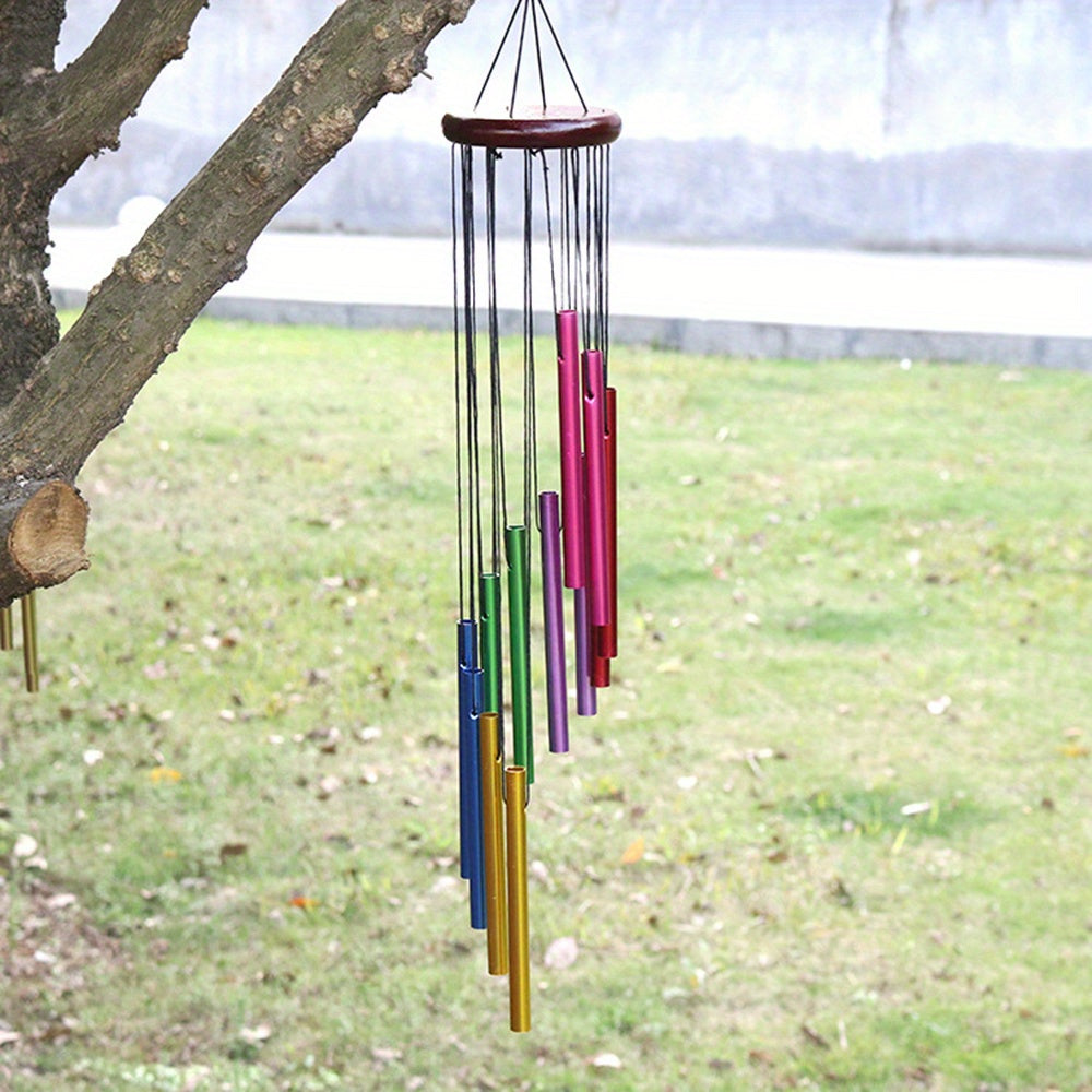 Garden Wind Chimes Memorial Wind Chimes Hanging Outdoor With 12 Aluminum Tubes