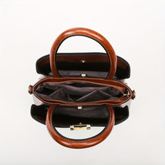 Classic PU Leather Bucket Bag Casual Crossbody & Shoulder Bag