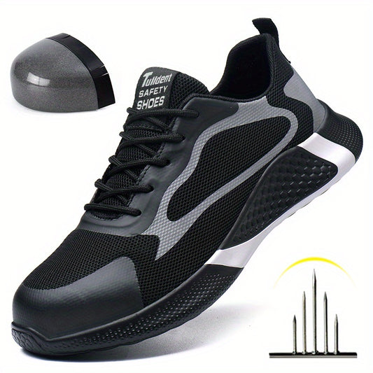 Men's Safety Work Shoes Steel Toe Breathable Mesh Anti Smashing Anti Stabbing
