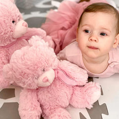 Plush Teddy Bear Soft Cuddly Toy for Baby Boys and Girls - Pink