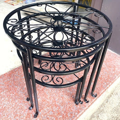 2pcs Metal Rustproof Iron Plant Stand Indoor Outdoor Garden Planters Pots