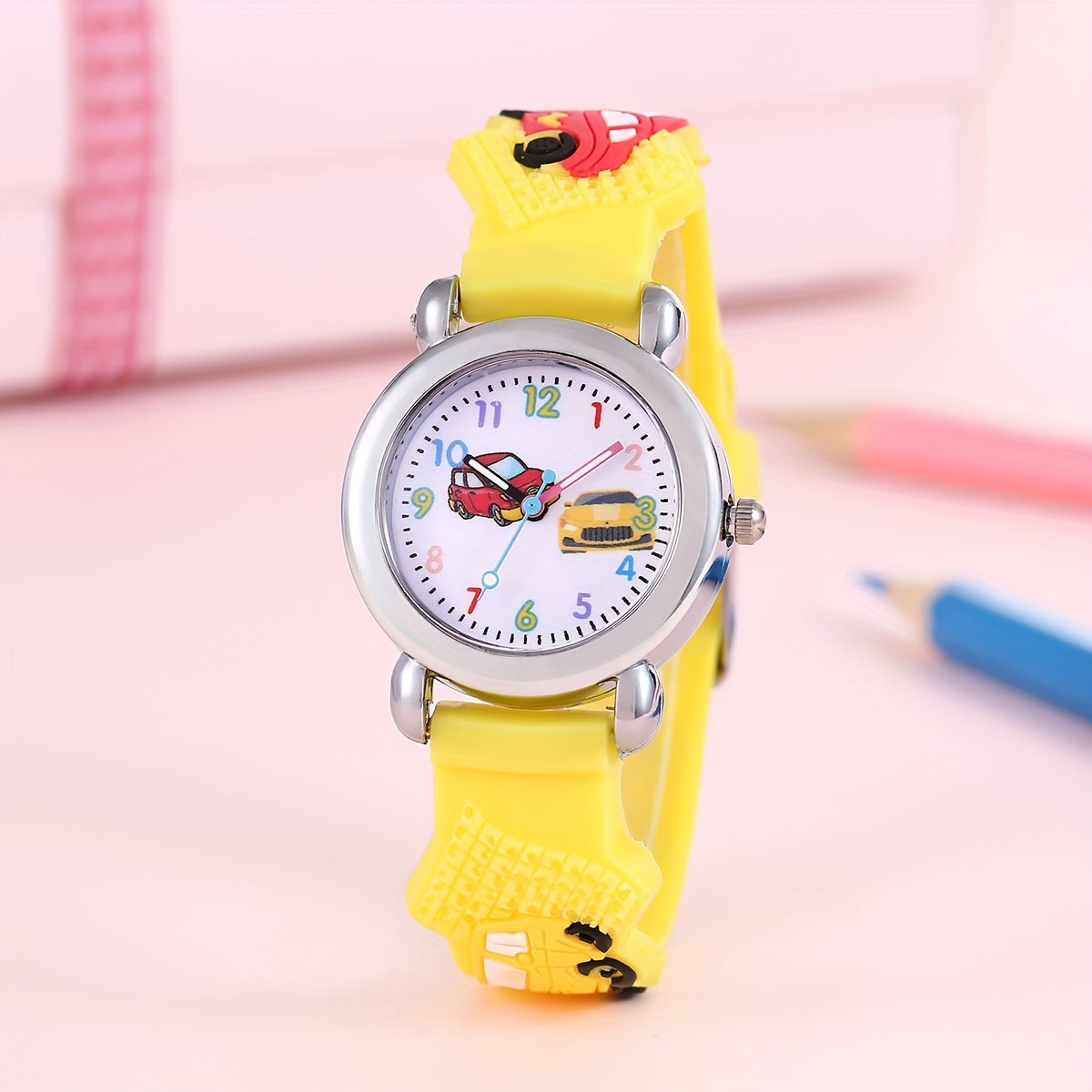Teen Car Print Dial Quartz Watch For Gift Daily Life