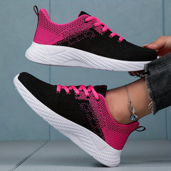 Women's Knitted Sports Shoes Breathable Low Top Running Sneakers