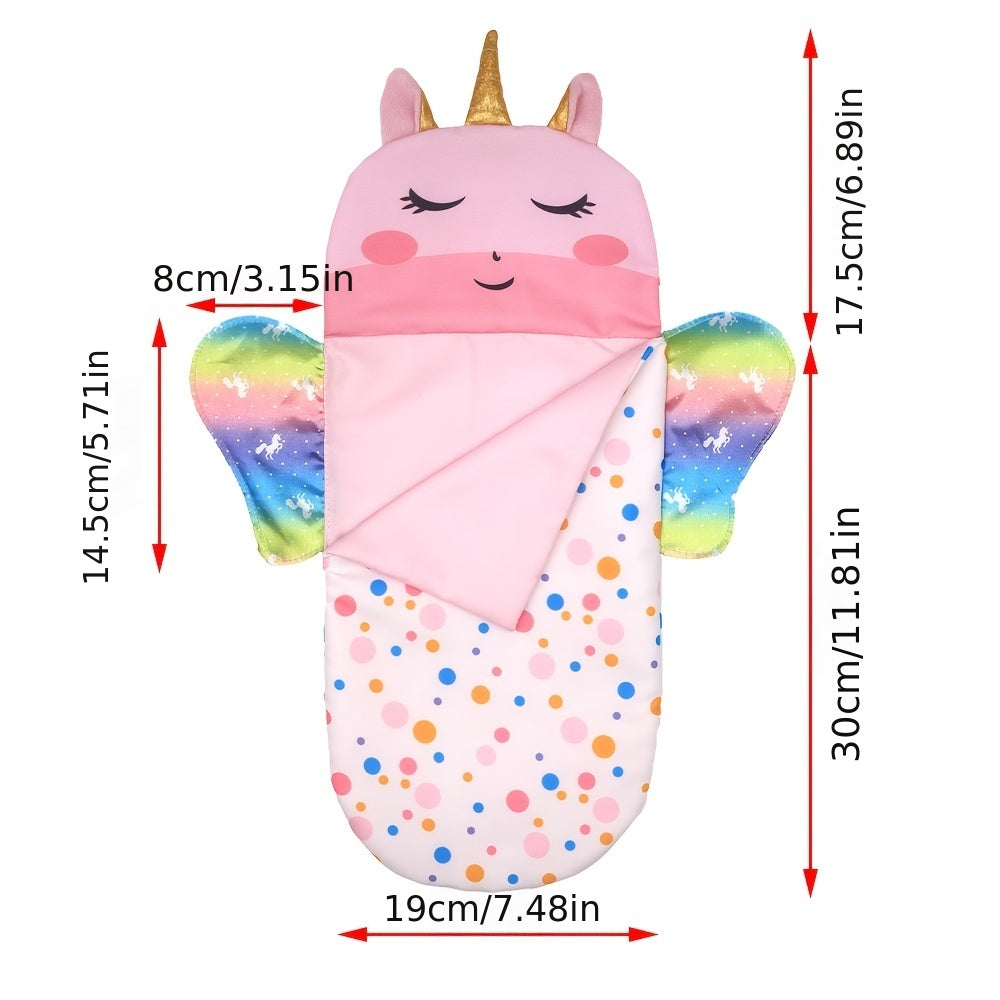 Baby Doll Costume Unicorn Rainbow Sleeping Bag With Eye Mask