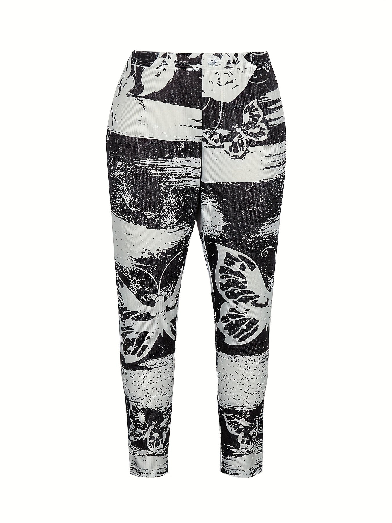  Butterfly Print High Rise Leggings