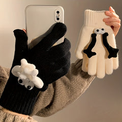 Creative Funny 3D Magnetic Split Finger Gloves Touch Screen Compatible