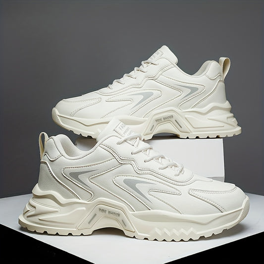 Men's Chunky Lace-Up Sneakers Athletic Shoes