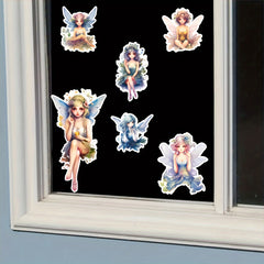 16pcs Retro Flower Fairy Elf Stickers Scrapbook Journal Supplies
