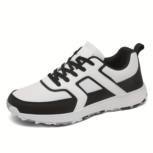 Men's Pro Golf Shoes w/ Spikes Non Slip Lace Up Sneakers