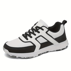 Men's Pro Golf Shoes w/ Spikes Non Slip Lace Up Sneakers