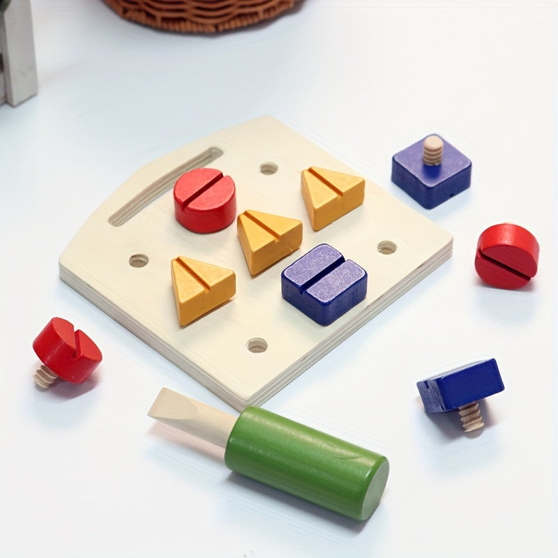 Children's Wooden Toy Nut Combination Puzzle
