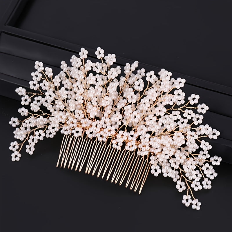 Faux Pearl Hair Comb Bridal Wedding Hair Accessories