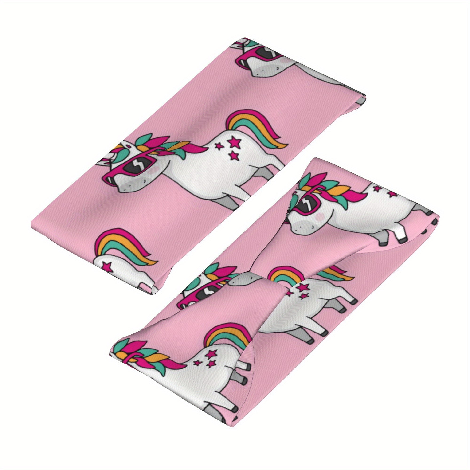 Unicorn Sports Headband Pink Rainbow Design