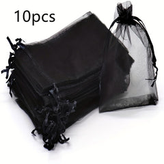 10pcs High Density Mesh Gift Bag - Bundle for Christmas Halloween Gifts