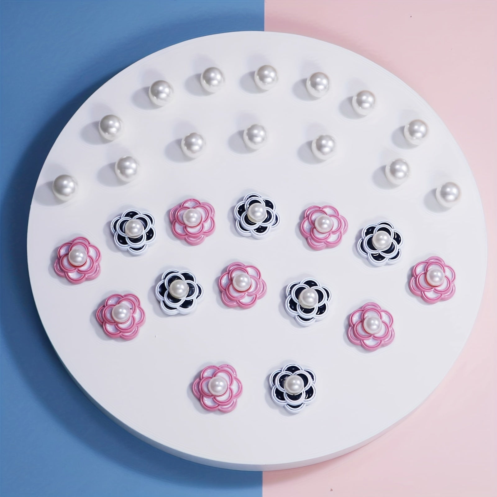 26pcs Flower & Pearl Shoe Charms For Clogs Garden Shoes DIY Accessories