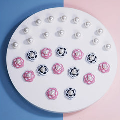 26pcs Flower & Pearl Shoe Charms For Clogs Garden Shoes DIY Accessories