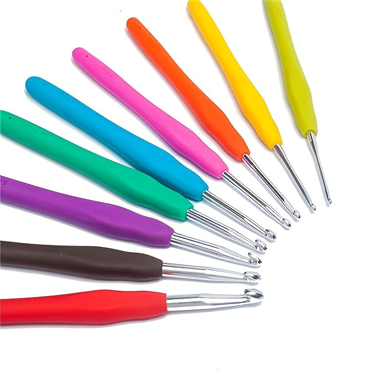 9pcs 14pcs Colorful Soft Handle Crochet Hook Set
